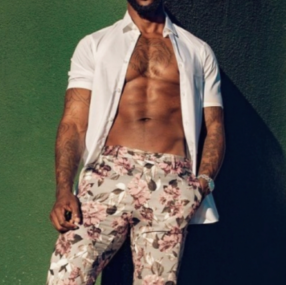 Dolce & Gabbana Mens Floral Print Pants